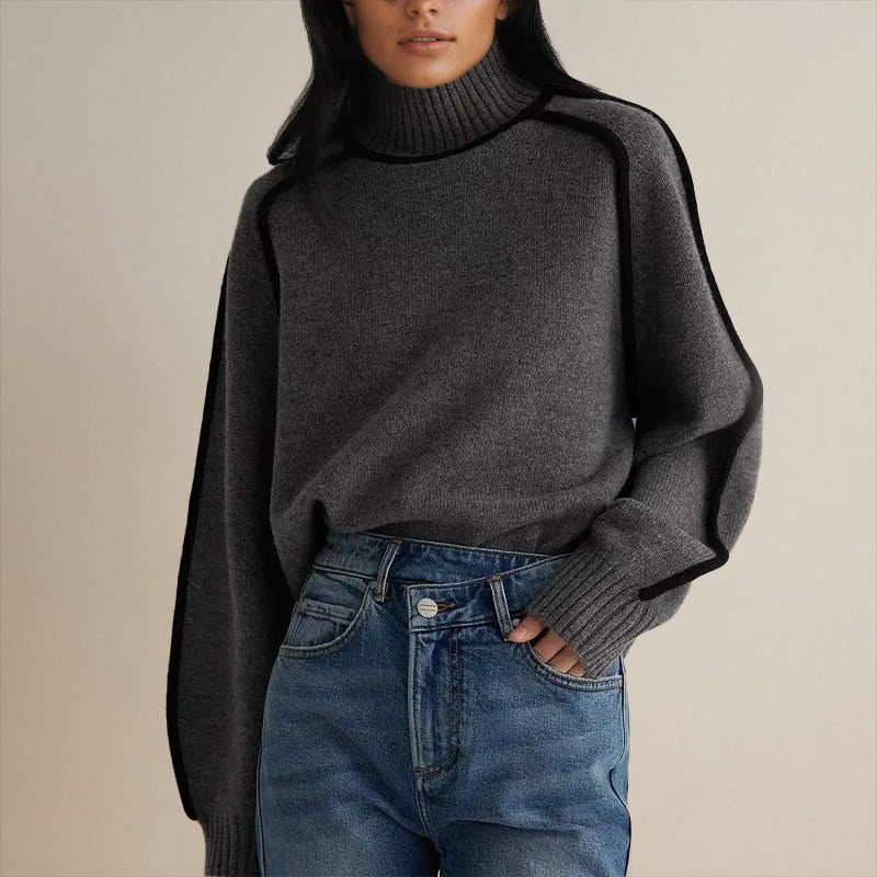 Emilie™ – Blød og Elegant Turtleneck Trøje med Unikke Detaljer