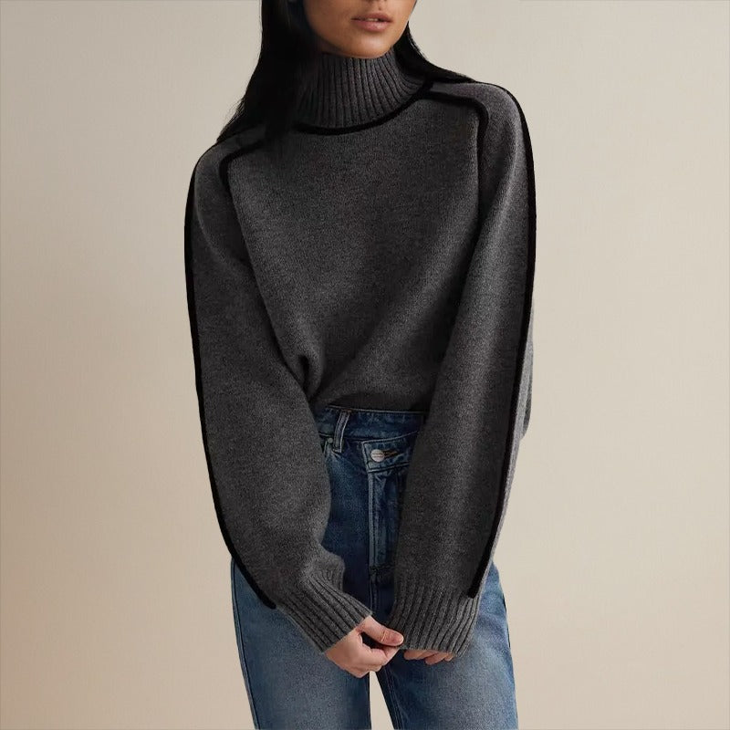 Emilie™ – Blød og Elegant Turtleneck Trøje med Unikke Detaljer